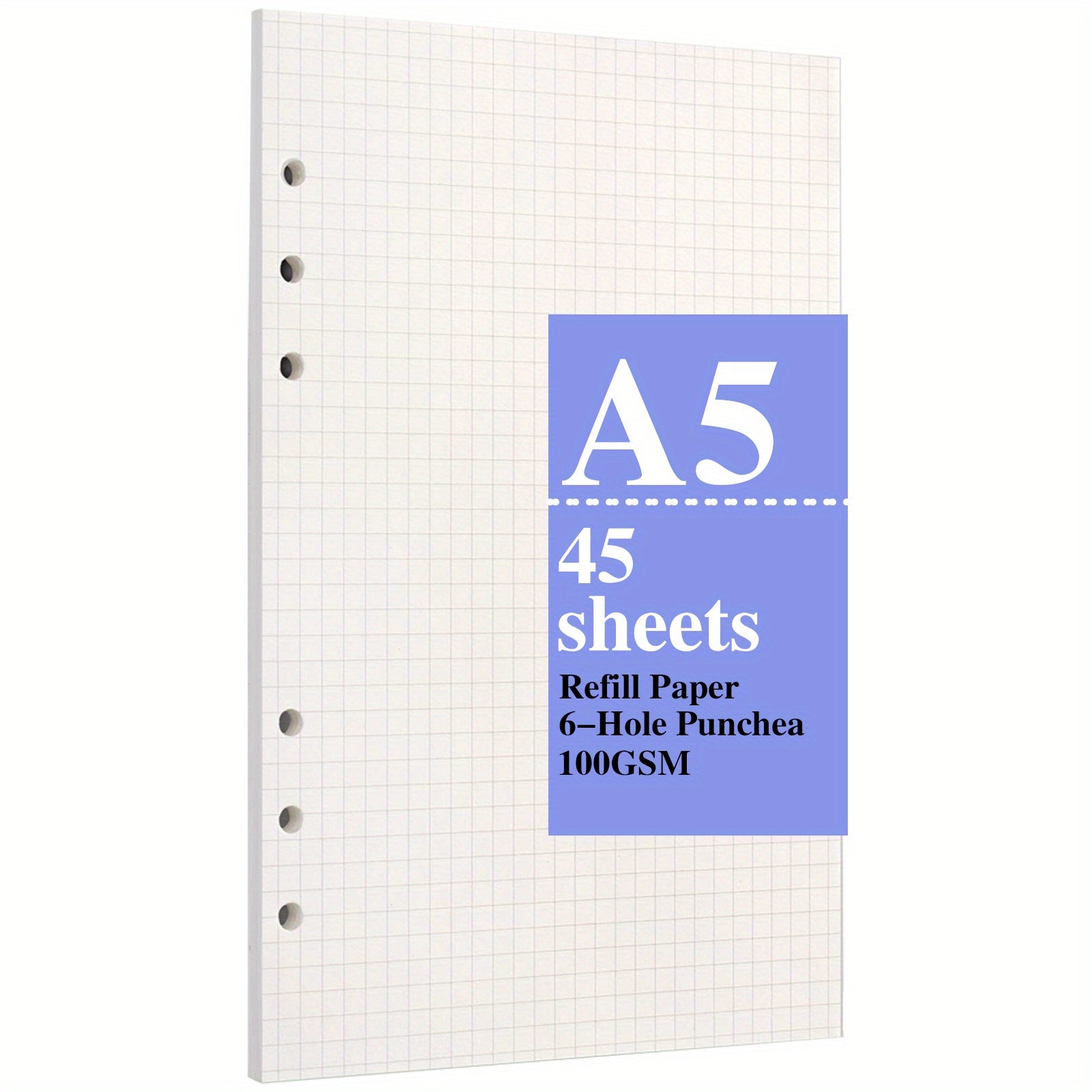 A5 Filler Paper 90 Pages 100GSM 6 Ring Loose Leaf Paper