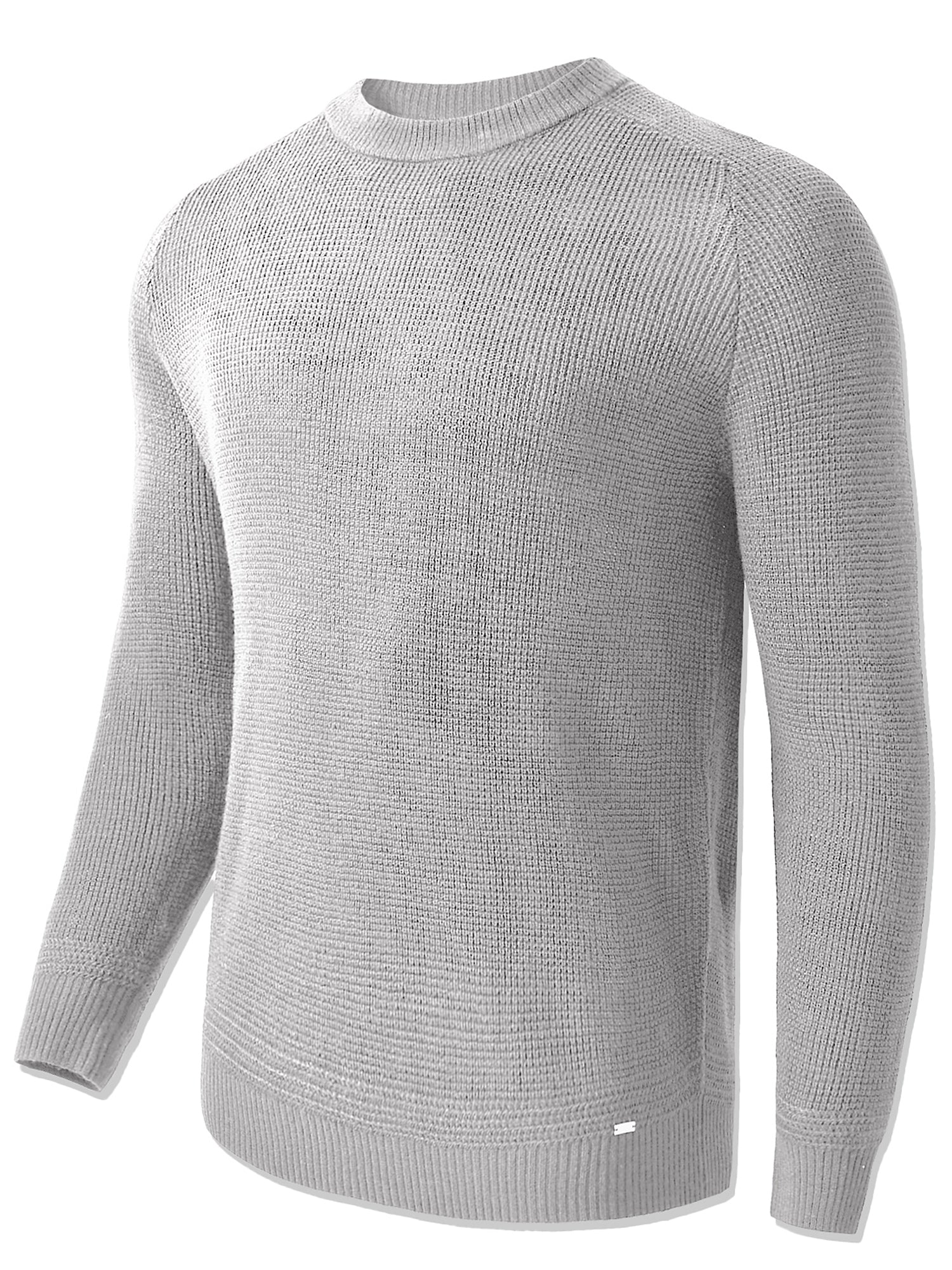 Men's Waffle Knit Crew Neck Cardigan