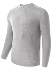 Men's Waffle Knit Crew Neck Cardigan