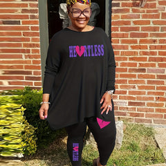 Heart Letter Print Top & Leggings 2 Piece Set
