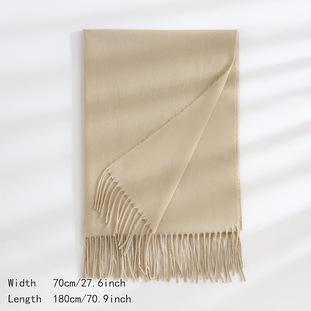 Cashmere Solid Scarf Cold Weather Scarves Wraps For Women Girls Her