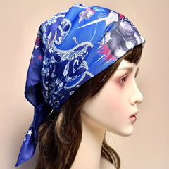 Purple Horse Cowgirl Print Square Scarf Vintage Bandana