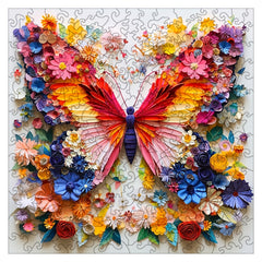 Colorful Butterfly Wooden Puzzle High Difficulty Magic Brain Teaser