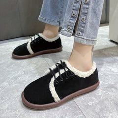 Women's Plush Lined Retro Low Top Snow Shoes