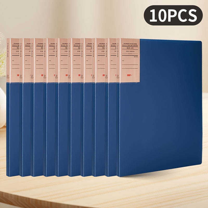10pcs Retro A4 Document Folder File Storage Folder