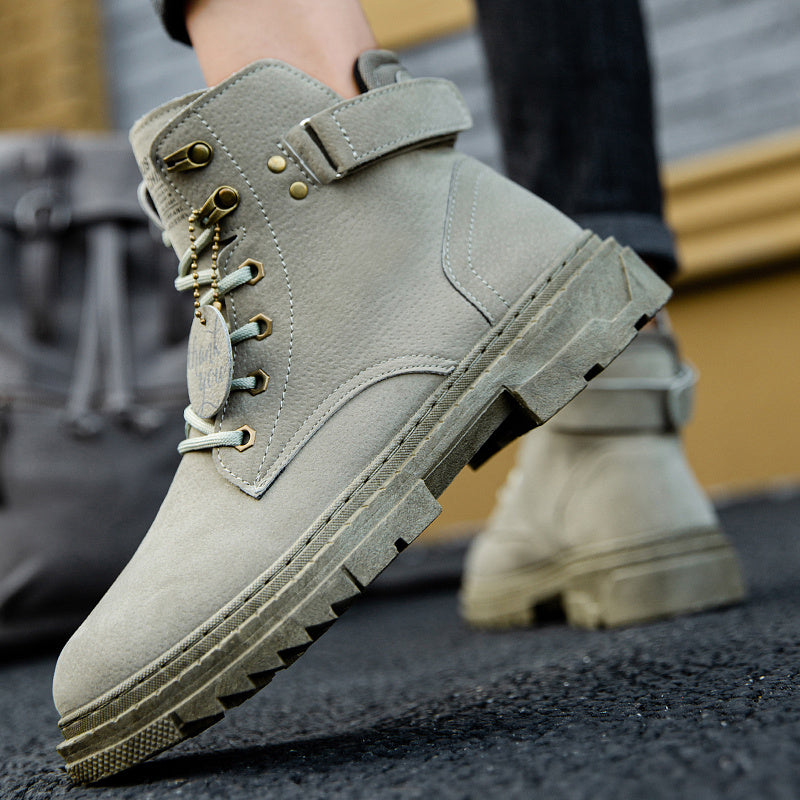Men's Lace Up Pu Leather Boots Autumn & Winter