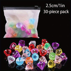 Acrylic Gemstone Pirate Chest Diving Pool Toy Set