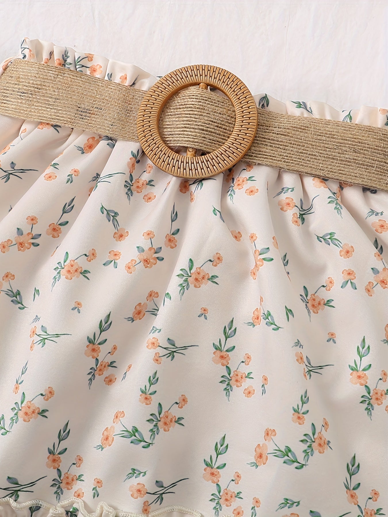 Girls' Ruffle Tank Top & Boho Flowers Skirt Set