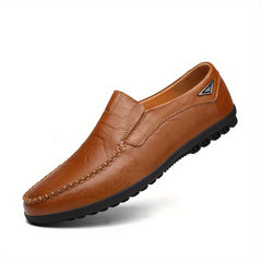 Men's Leather Loafer Shoes Comfy Slip On Shoes