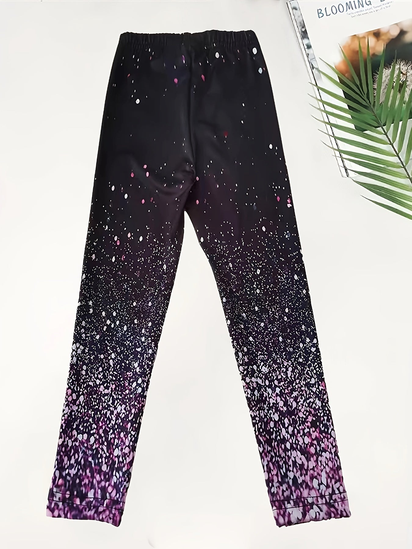 Gradient Polka Doe Print Leggings Sports Girls