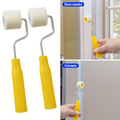 2pcs 1/2in Mini Paint Rollers for Touch Up Trim Edge Small Paint Wool