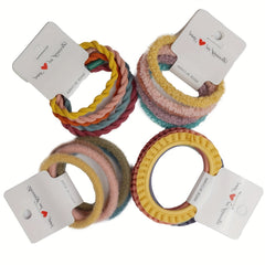 40pcs Sweet Hair Tie Braided Hair Ring Ruffles Hair Ring Soft Bracelet