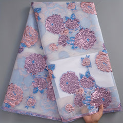African Tulle Lace Fabric High French Organza 4.57m