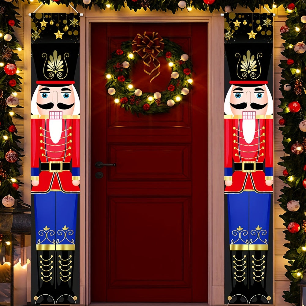 Christmas Porch Banner Sign Decorations Hanging Ornaments Door Decor
