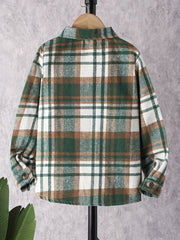 Toddle Boys Plaid Jacket Long Sleeve Button Down Warm Coat Winter Kids Clothes