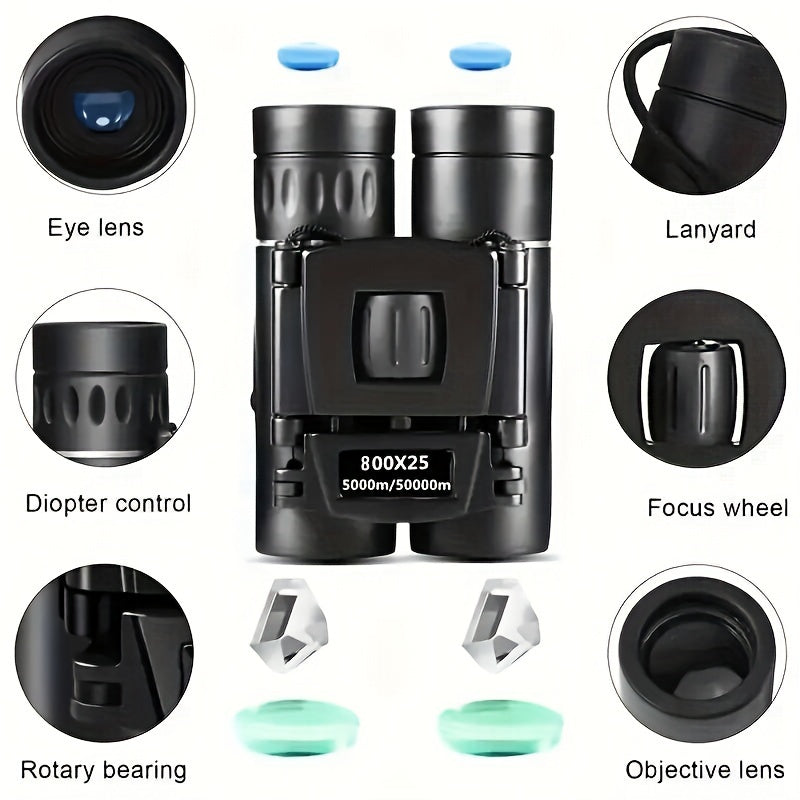 Portable HD Zoom Binoculars for Outdoor Camping & Tourism