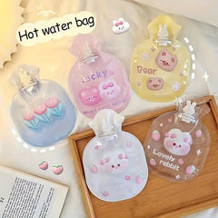 2pcs Mini Water Injection Hot Water Bag Hand Warmer