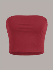 3 Pack Solid Tube Top Sleeveless Summer Casual Women's Clothing