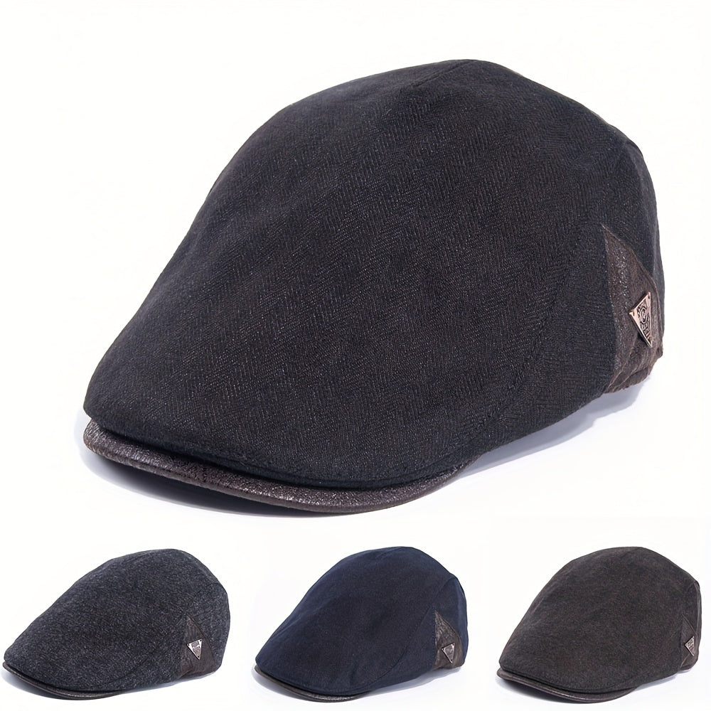 Winter Woolen Newsboy Flat Cap Warmer Beret Hat Men's Ivy Golf Hats