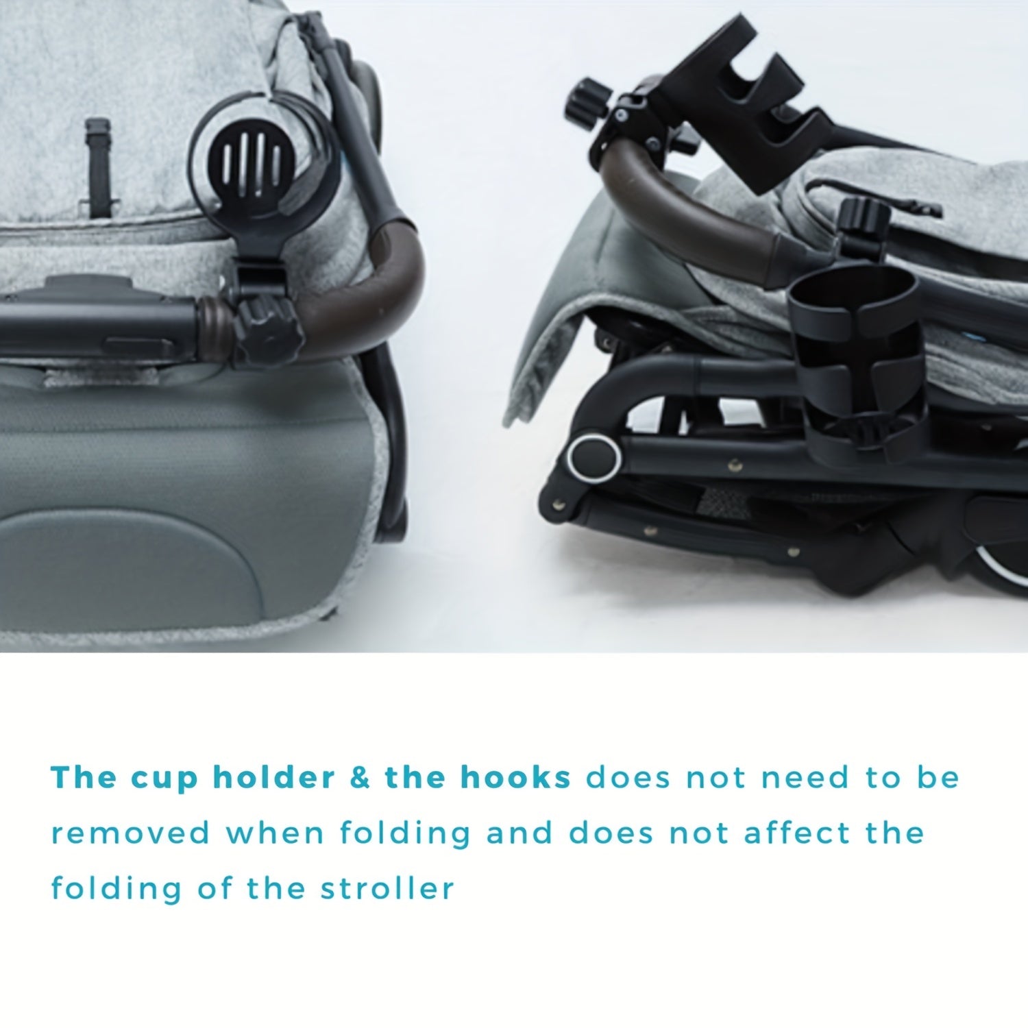 Adjustable Baby Stroller Cup Holder with Insulated Bottle Holder