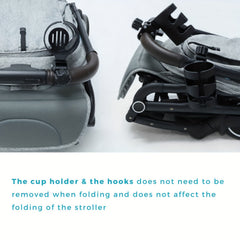 Adjustable Baby Stroller Cup Holder with Insulated Bottle Holder