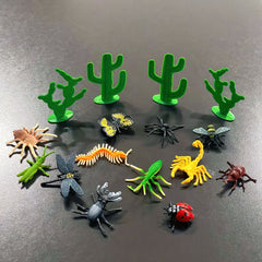 16pcs Insect Plant Model Set Cognition Puzzle Toy Holiday Decoration Party