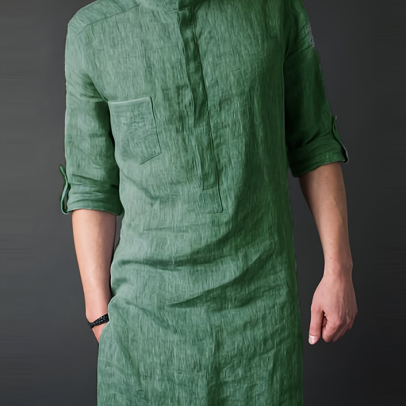 INCERUN Men's Long Robe Kimono Bathrobe Nightgown Sleepwear Lightweight Robes