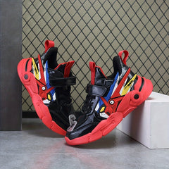 Boys Casual Cartoon Low Top Sneakers Lightweight Anti Slip Outdoor Shoes