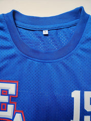 Men's EAST Star 15 Embroidery Basketball Jersey Retro Mesh Classic Crew Neck