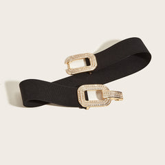Wide Elastic Buckle Belts For Woman