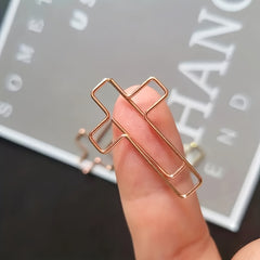 20pcs Paper Clips Office Stationery Curved Needles Metal Wanzi Clip