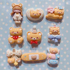 10pcs Mixed DIY Girl Bear Ice Cream Jewelry Hair Accessories
