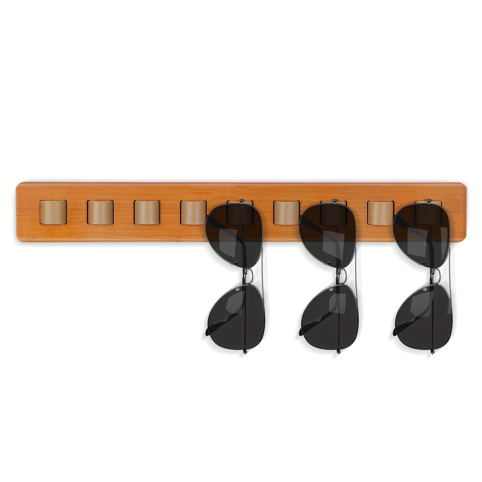 Wooden Sunglasses Organizer Wall Mounted Glasses Holder