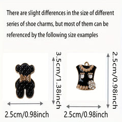 16pcs Shoe Accessories Set for Crocs with Hearts, Flowers, Pearls, and More