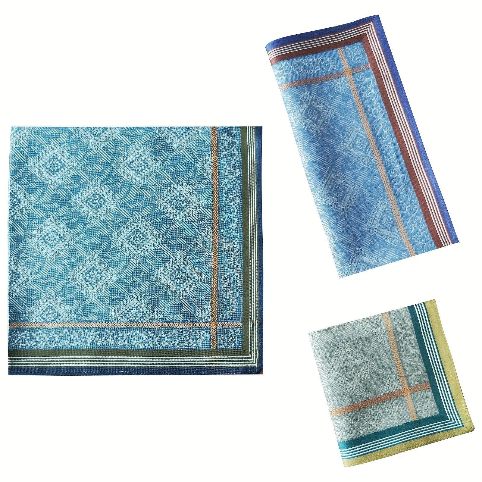 3pcs Men's Handkerchief Soft Absorbent Business Suit Towel