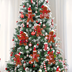 3pcs Gingerbread Man Pillow Christmas Tree Accessories Pendant