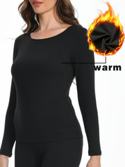 Soft Thermal Underwear Women's Crew Neck Top