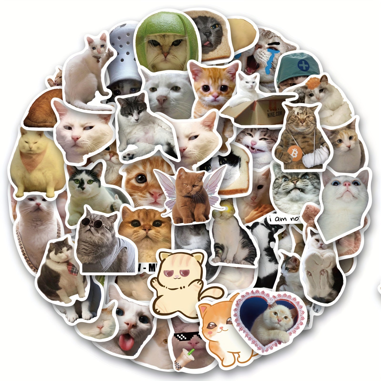 100PCS Cat Stickers Vinyl Waterproof Decals Scrapbook Laptop Bumper Skateboard