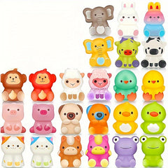 24pcs Soft Colorful Animal Squishy Toys Birthday Party Favors