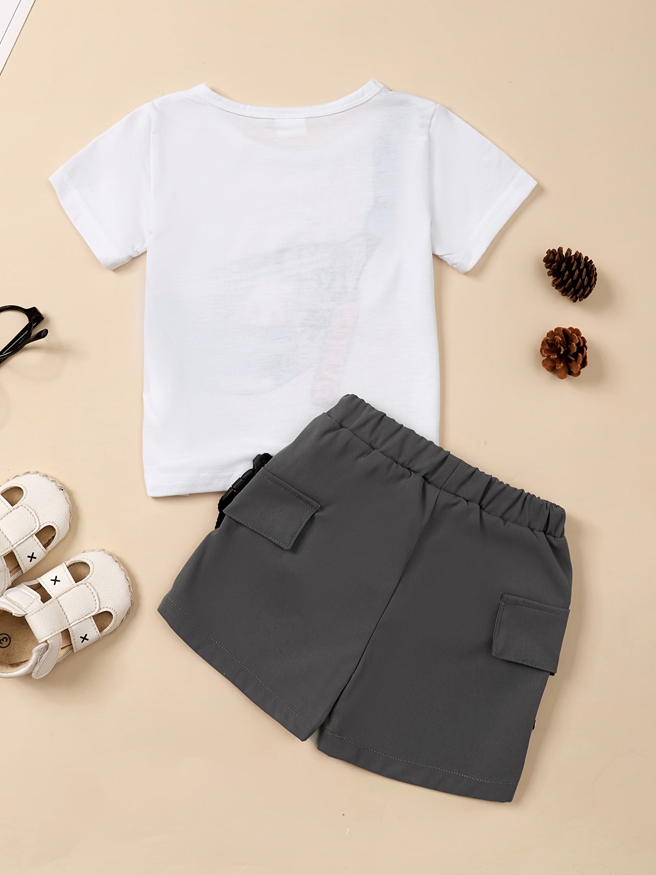 Boys Graphic T-shirt & Shorts Set for Summer
