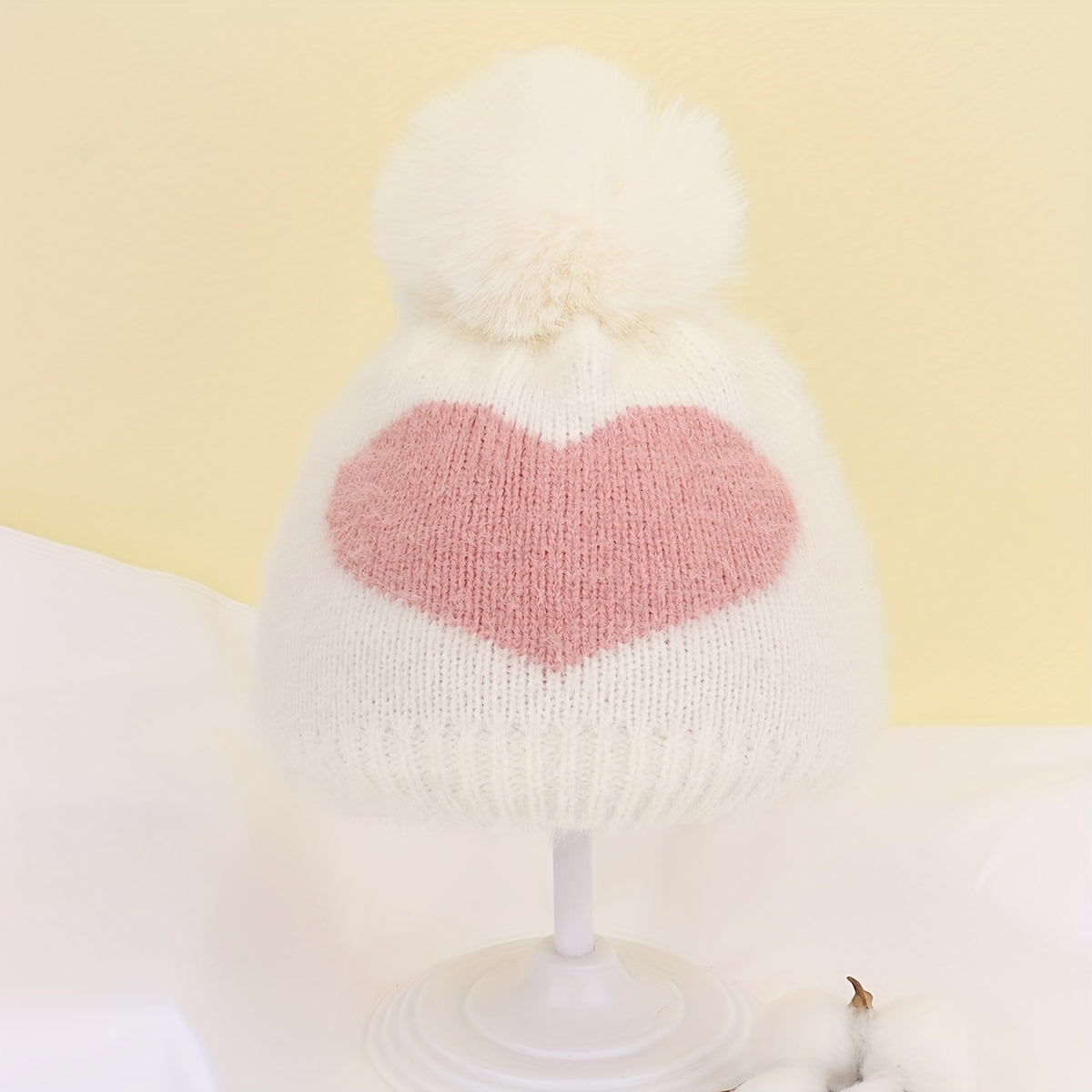 Lightweight Kids Knit Hat Women 6 Months-3 Years Washable