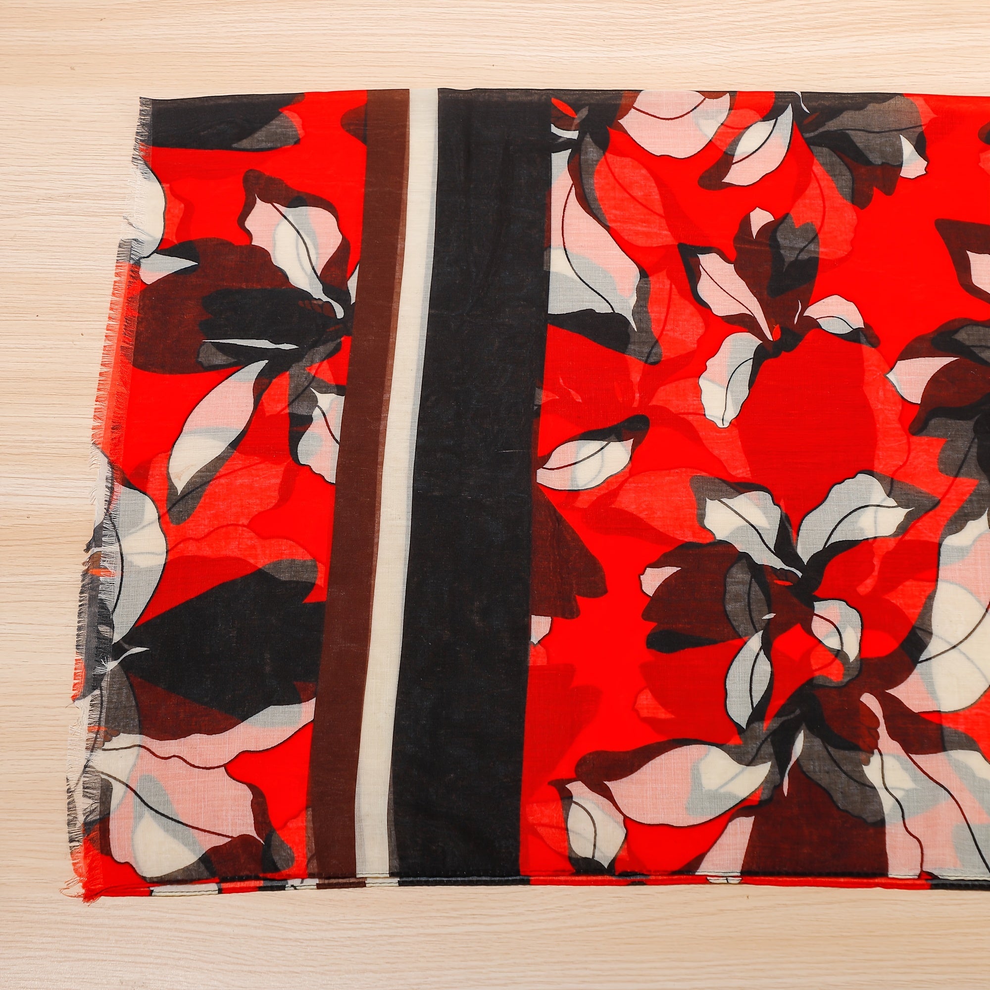 Vintage Flower Print Scarf Women Shawls Summer Beach Wraps Large Size Bandana