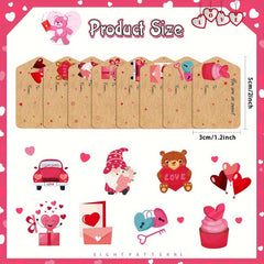 250 Heart Stickers Roll Gift Series Adhesive Labels