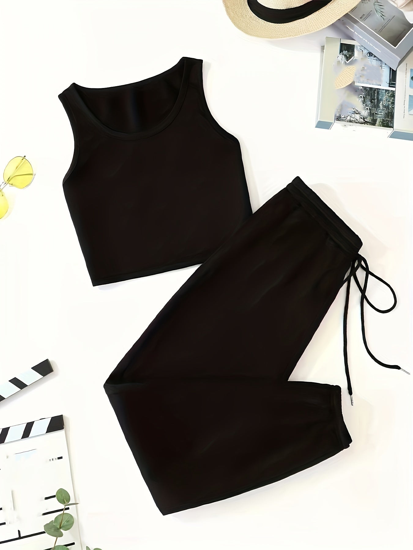 Tank Top & Drawstring Pants 2 Pc Set