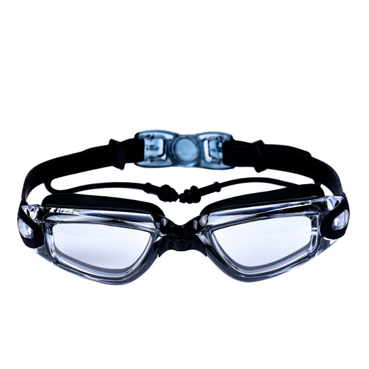 HD Waterproof Swim Goggles w/ Earplugs Ideal for Myopia & Transparent Swimming