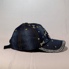 Cowboy Women's Baseball Cap Bow Adjustable Hat For Her