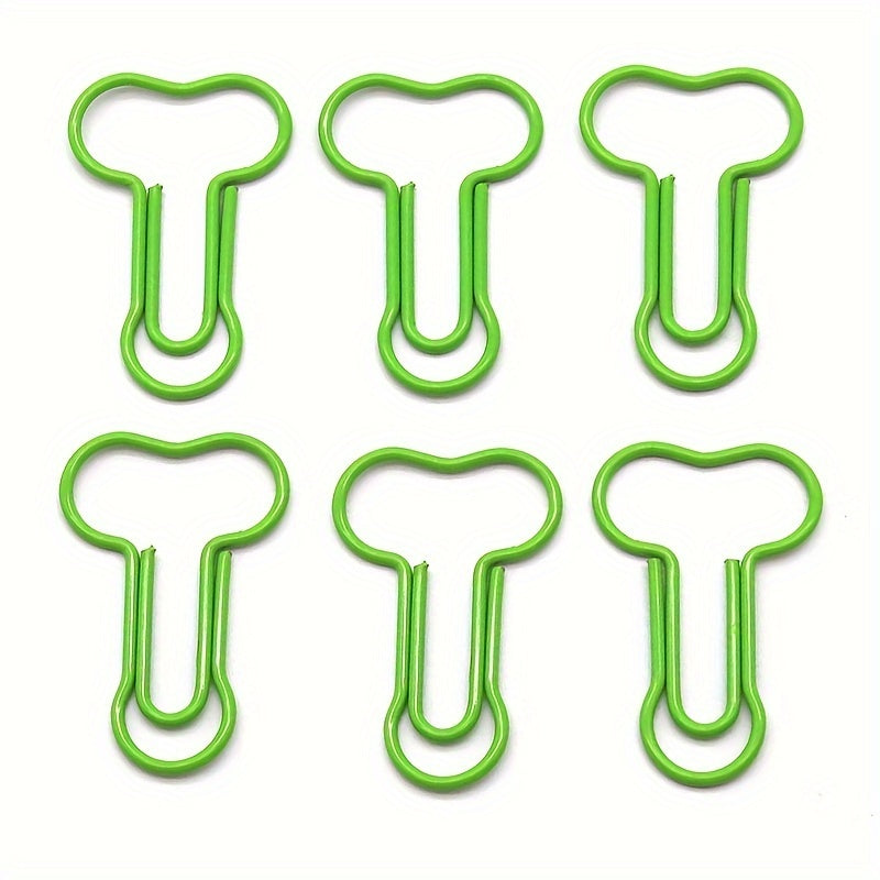20pcs Plastic coated Wire Paper Clips Cartoon colored Paper Clips Stationery