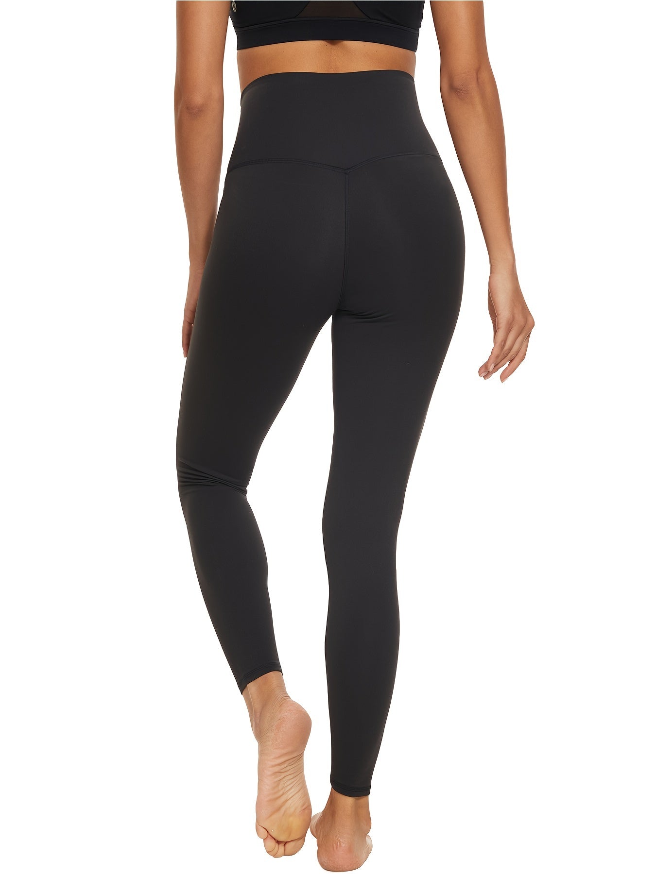 V Waist Leggings Women Tummy Control Soft Workout Running High Waisted