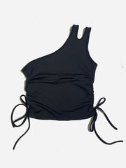 Y2K One Shoulder Drawstring Tank Top