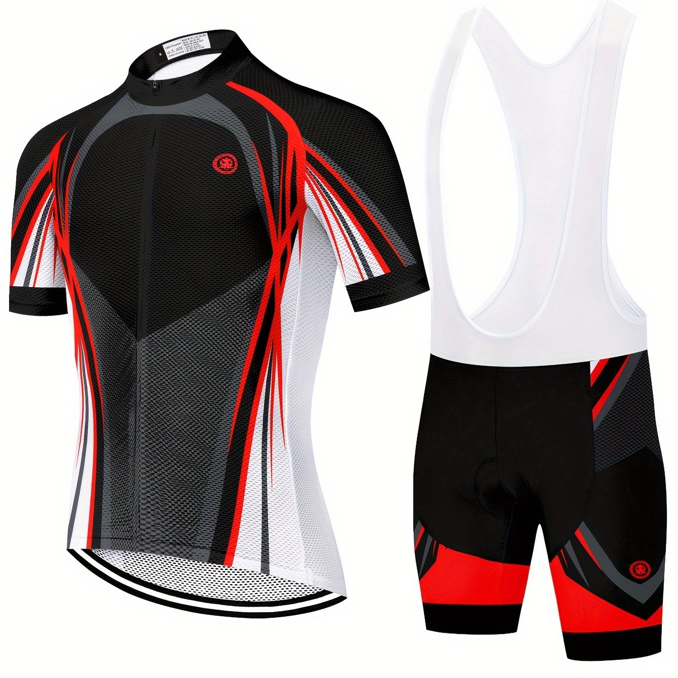 Men's Cycling Suit Quick Drying Short Sleeve Jersey Bib Shorts Set
